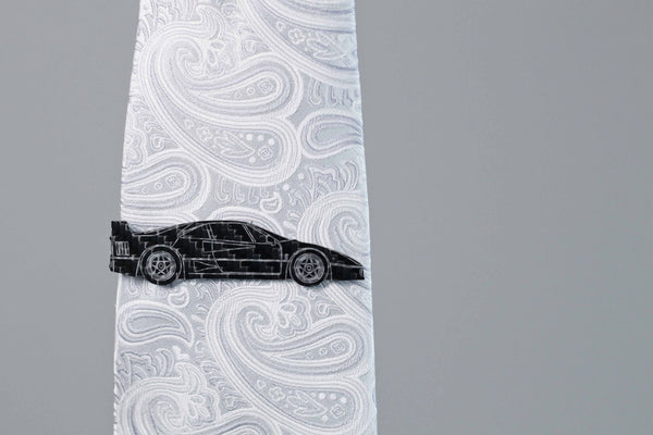 F40 carbon fiber tie clip