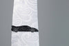 F50 carbon fiber tie clip on a silver tie. Perfect for any car lover.