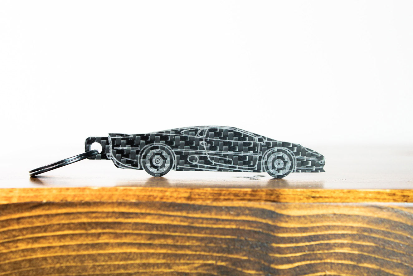 XJ220 carbon fiber keychain