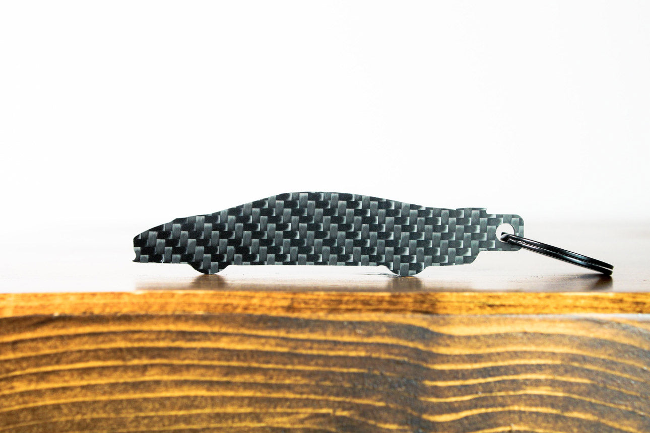 XJ220 carbon fiber keychain, back