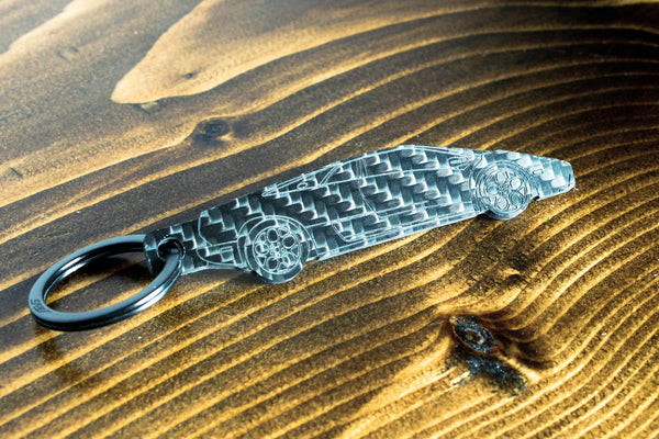 Diablo 6.0 carbon fiber keychain, angle
