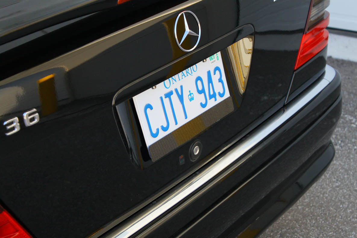 Carbon fiber - Stick-on license plate bezel - Large