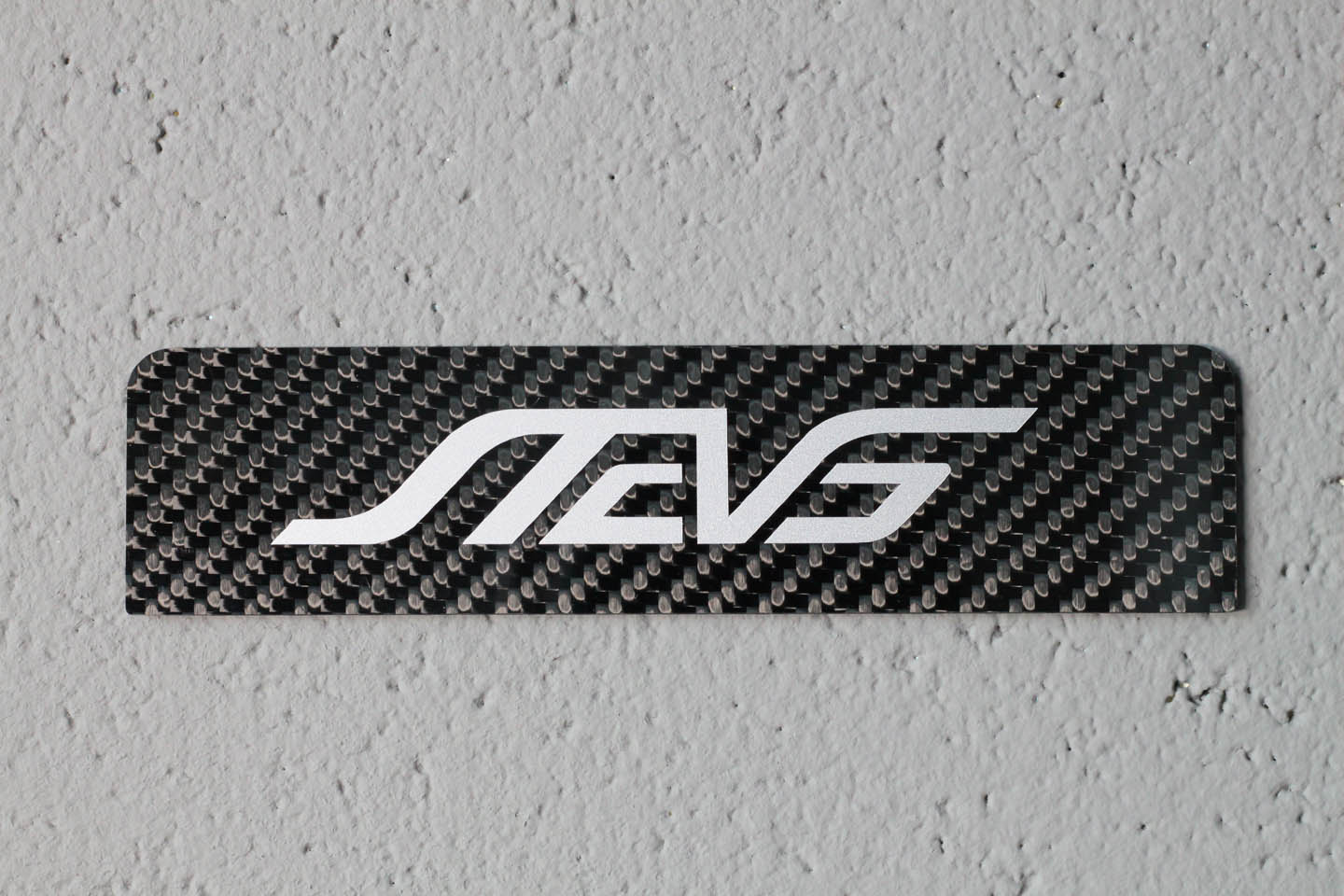 Carbon fiber - Stick-on license plate bezel - Small