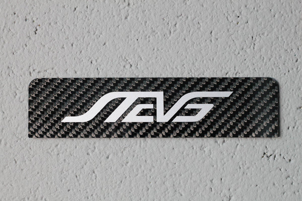 Carbon fiber - Stick-on license plate bezel - Small