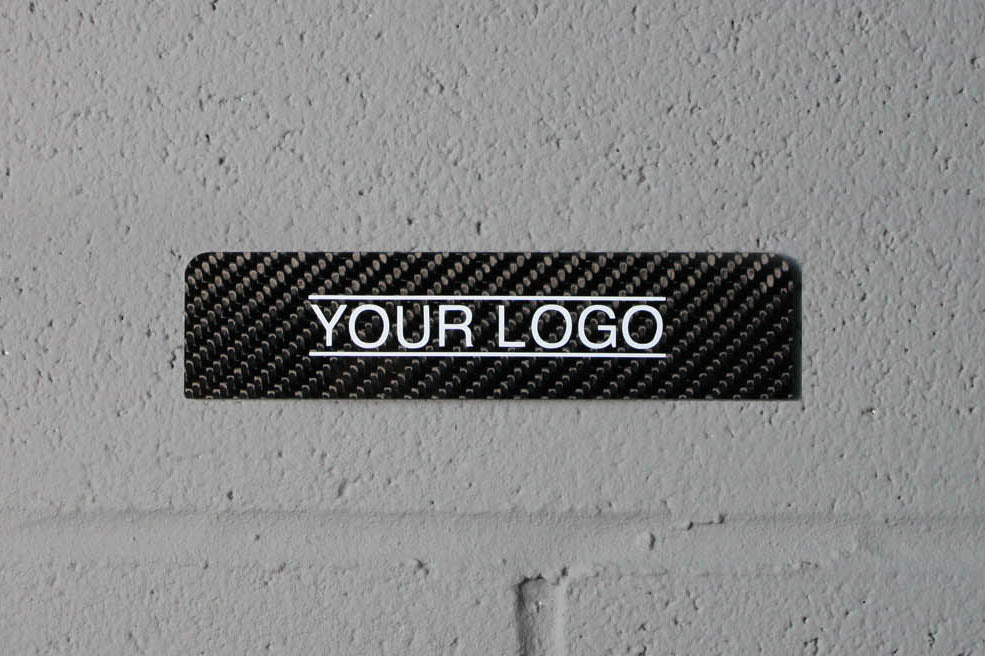 Carbon fiber - Stick-on license plate bezel - Small