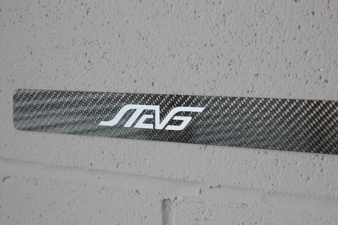 Carbon fiber - Stick-on license plate bezel - Large