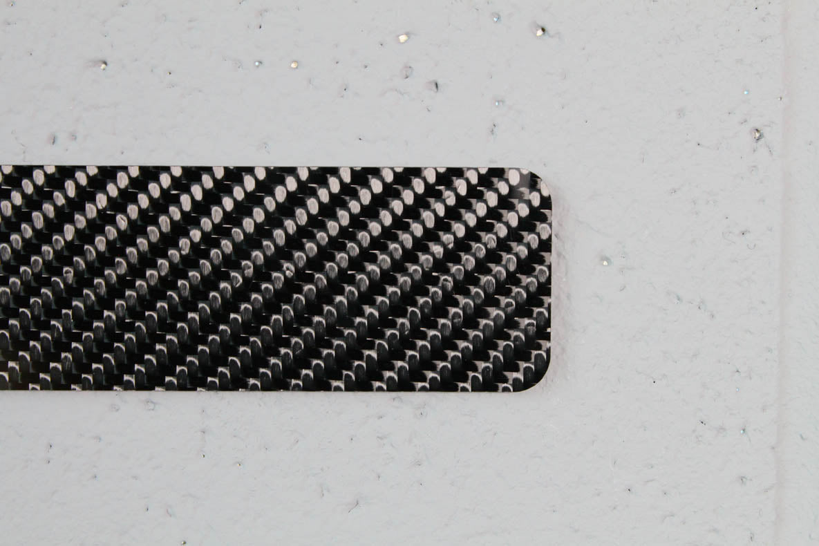 Carbon fiber - Stick-on license plate bezel - Large