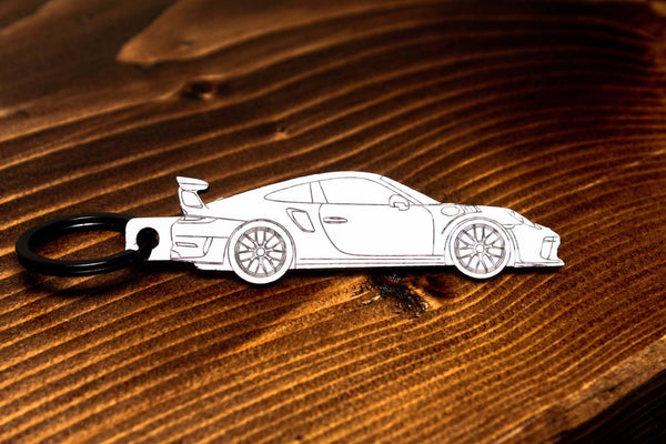 Porsche GT3RS carbon fiber keychain