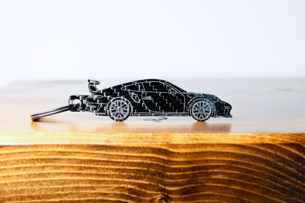 Porsche GT3RS carbon fiber keychain