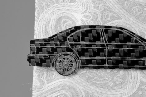 M5 (E39) carbon fiber tie clip