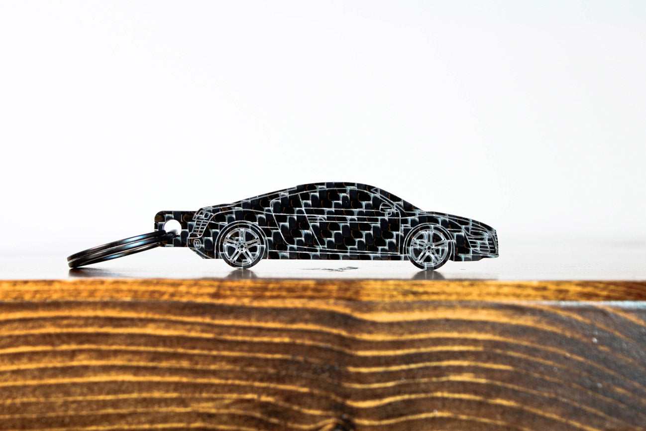 Audi R8 carbon fiber keychain