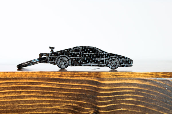 F355 Challenge carbon fiber keychain