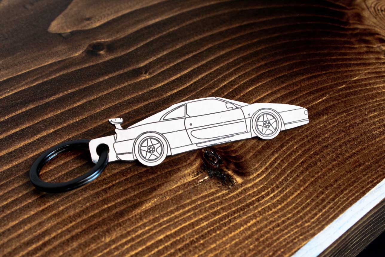 F355 Challenge carbon fiber keychain