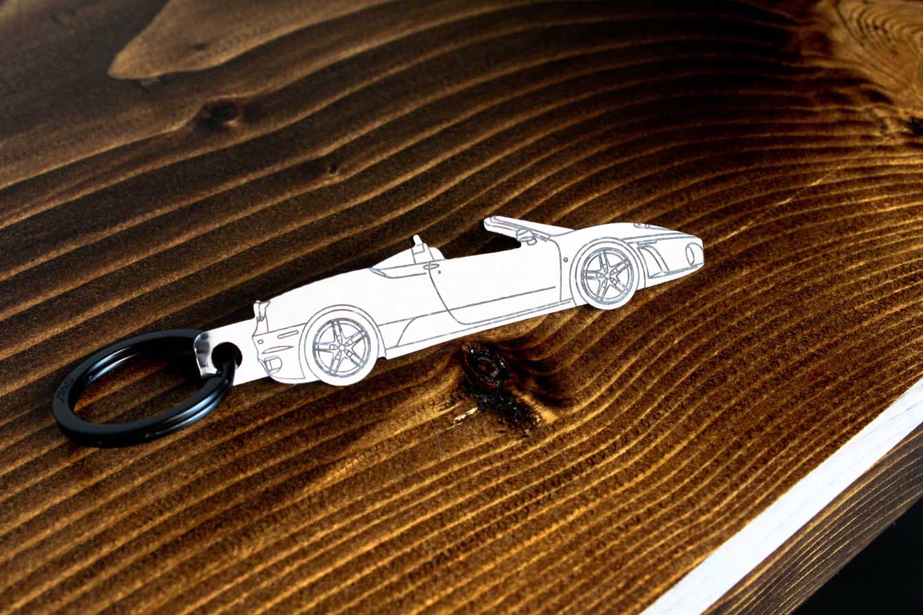 F430 Spyder carbon fiber keychain