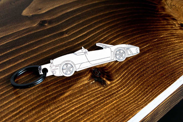 F430 Spyder carbon fiber keychain