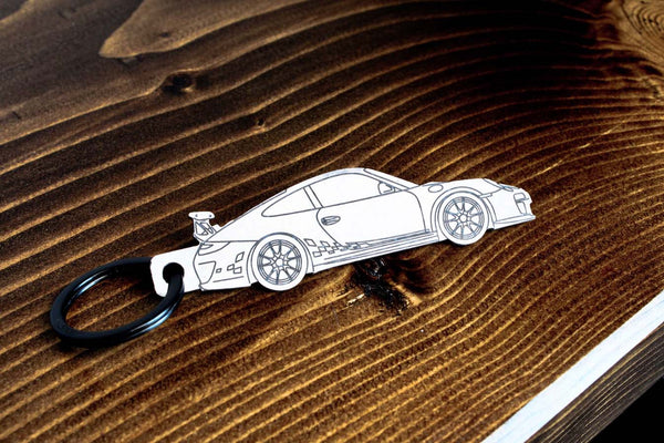 Porsche GT3RS carbon fiber keychain