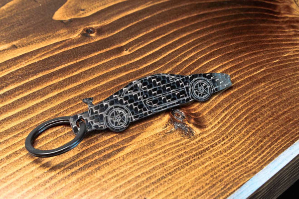 F355 Challenge carbon fiber keychain