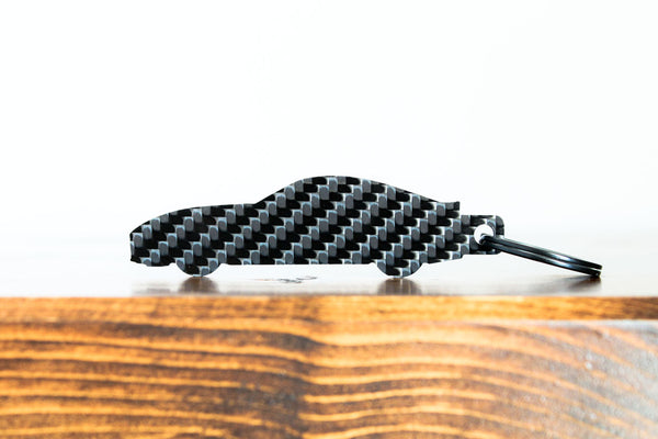 GR Supra carbon fiber keychain back