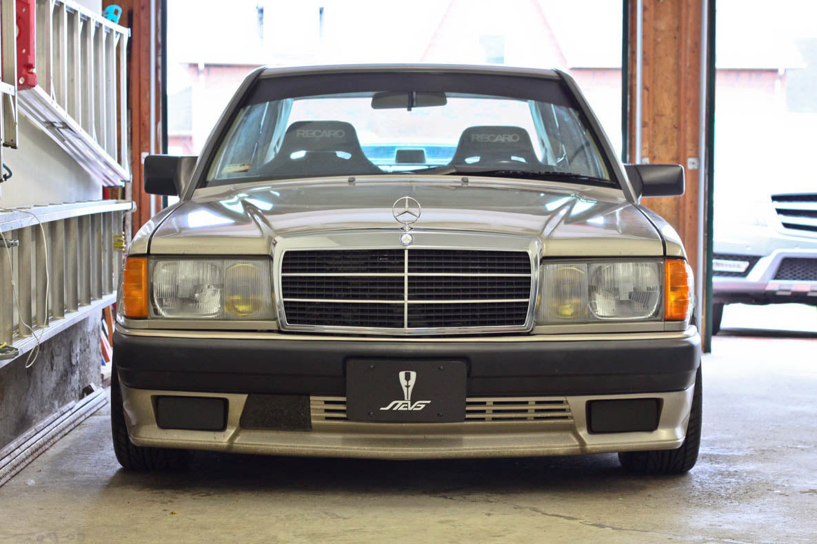 Carbon fiber fog light covers - For AMG 'Version 2' bumper (W201 & W124)