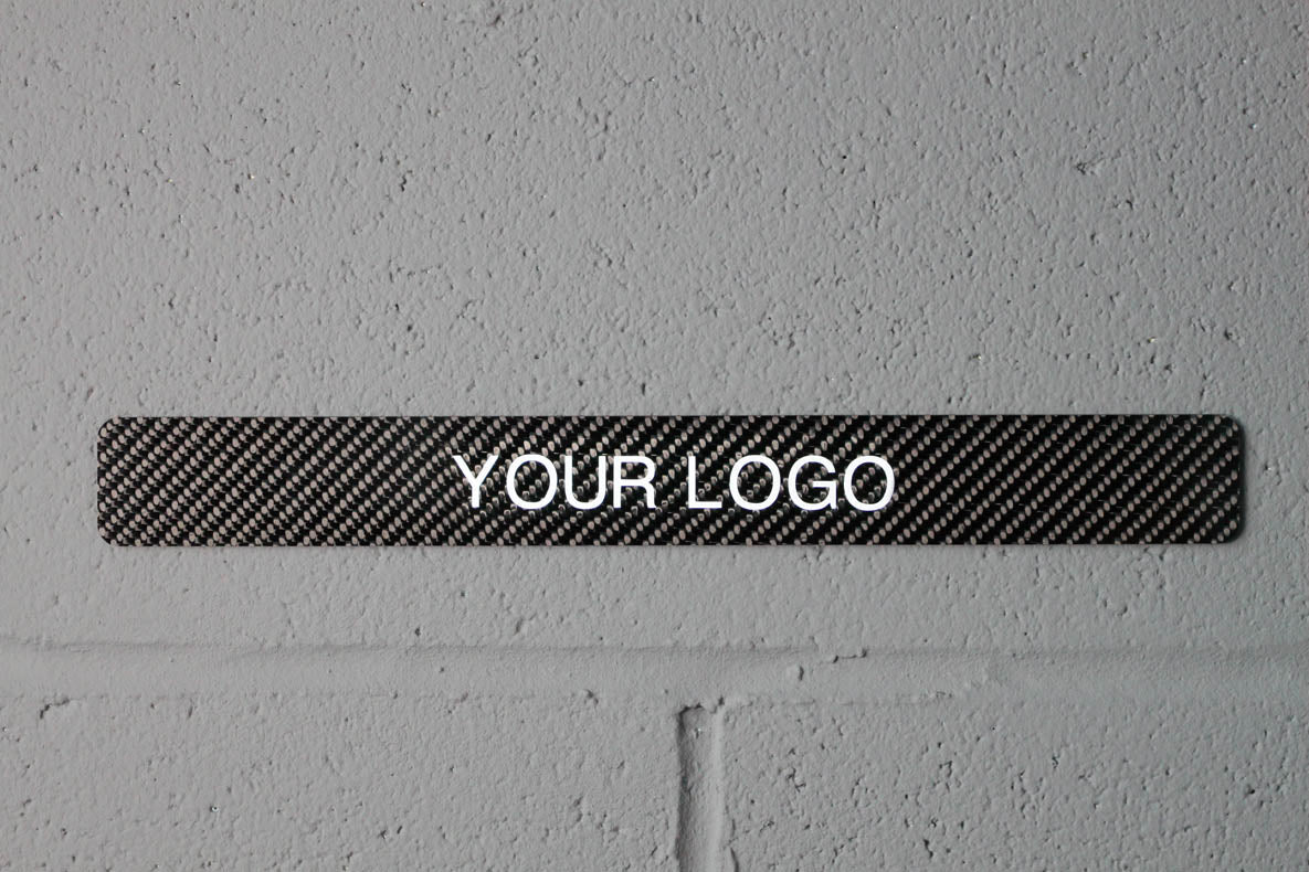 Carbon fiber - Stick-on license plate bezel - Large