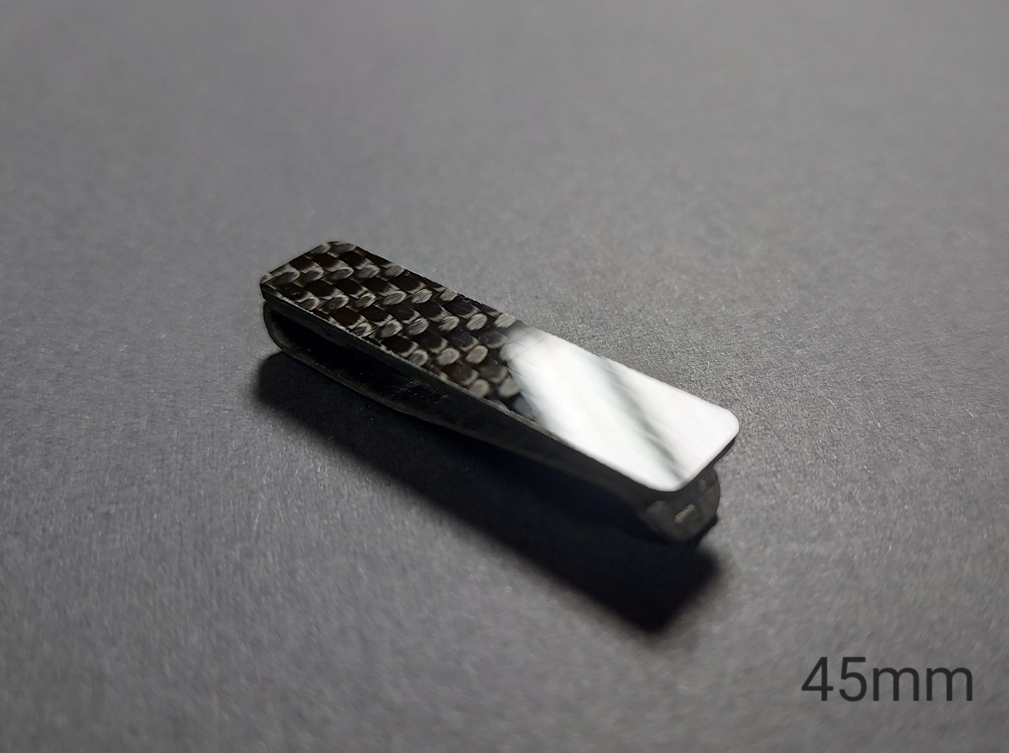 Motorsports derived carbon fiber tie clip