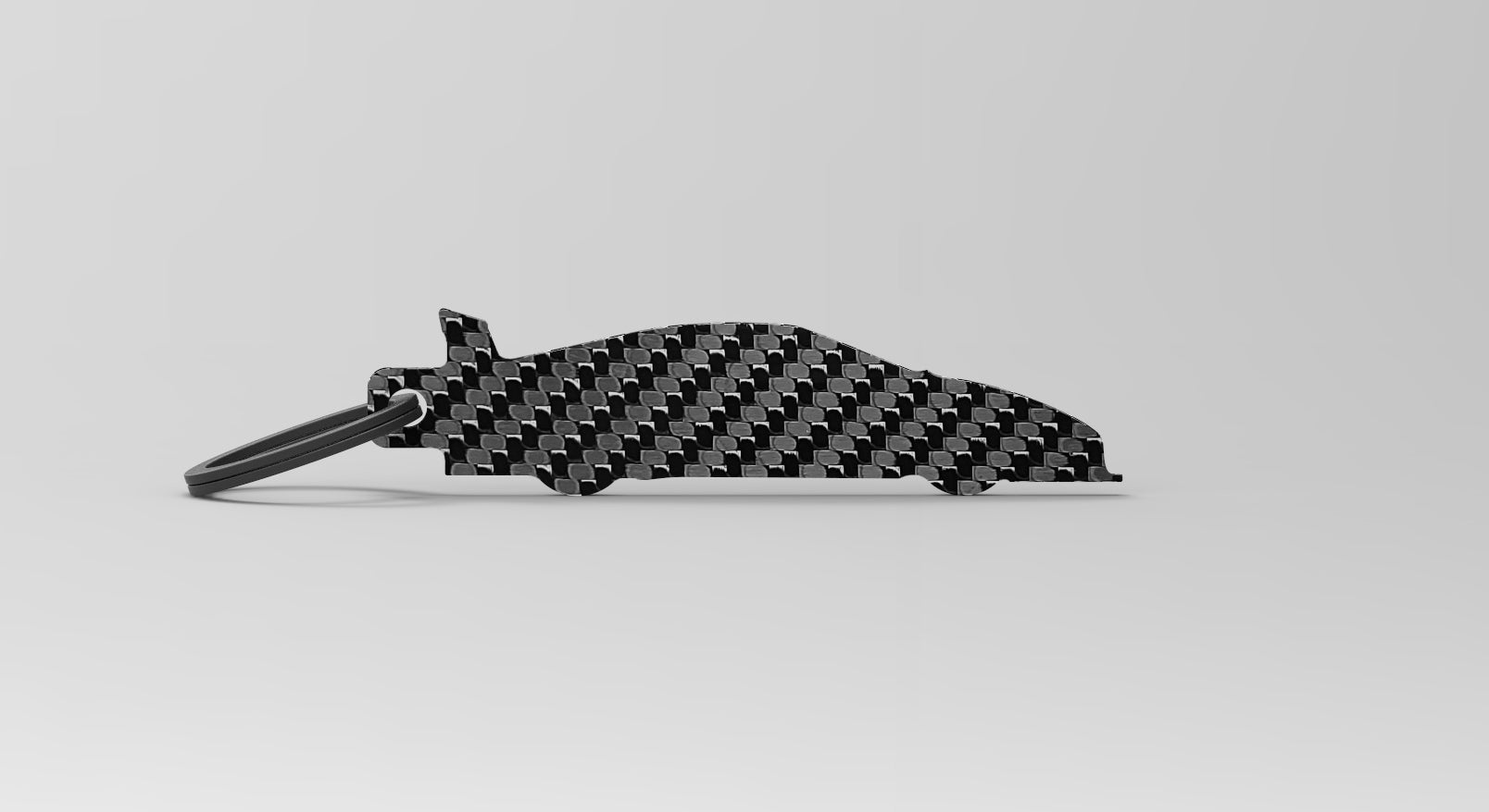 F40 LM silhouette carbon fiber keychain