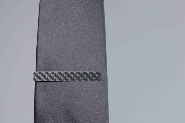 Carbon fiber tie clip, satin finish