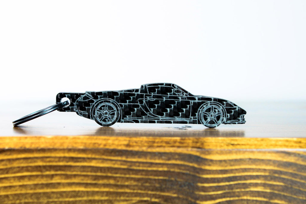 Carrera GT carbon fiber keychain