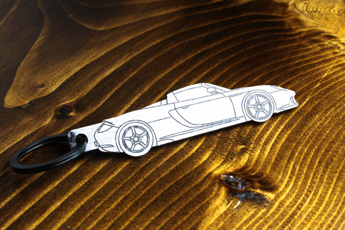 Carrera GT carbon fiber keychain, reflecting light