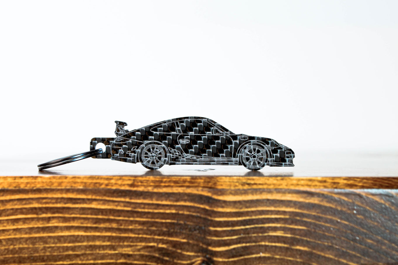 Porsche GT3RS carbon fiber keychain