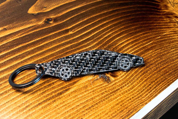 Lamborghini Murcielago carbon fiber keychain