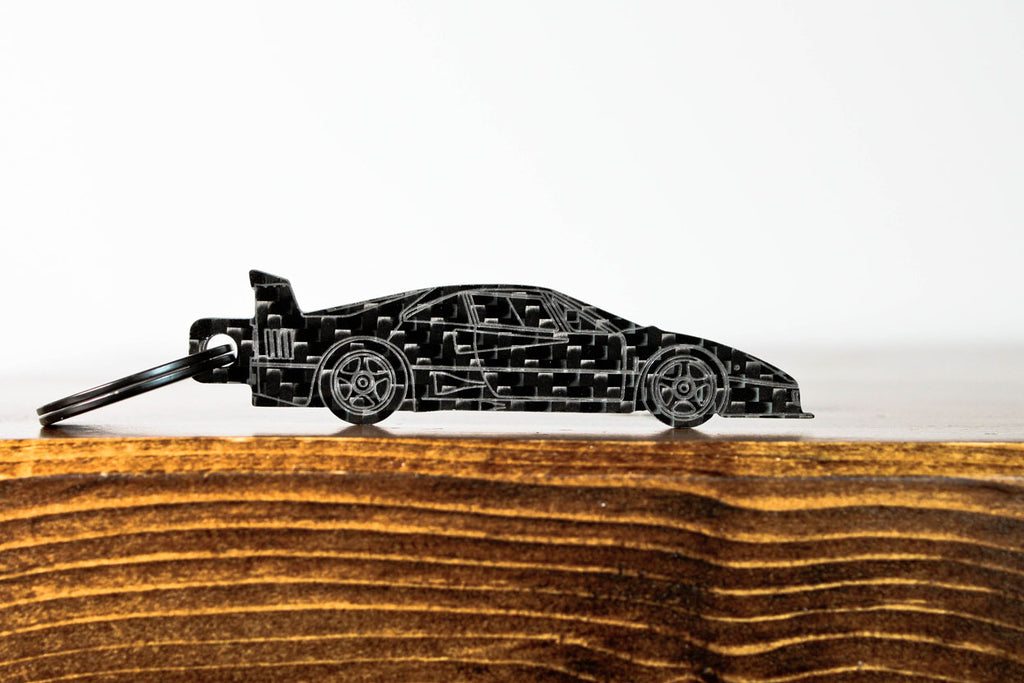 Ferrari F40 LM carbon fiber keychain