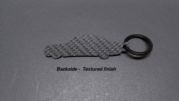 silhouette carbon fiber keychain backside