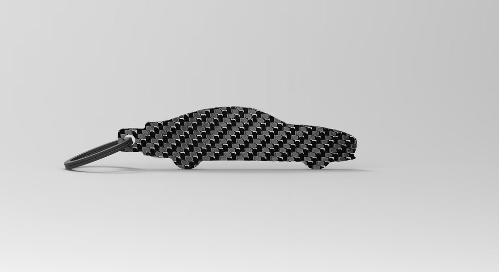 6-series (F12) silhouette carbon fiber keychain 