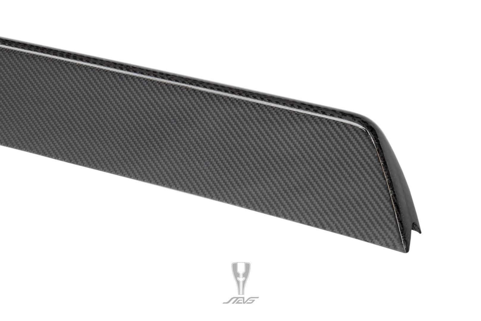 STEVS Crown carbon fiber wing extension, front angle close up view