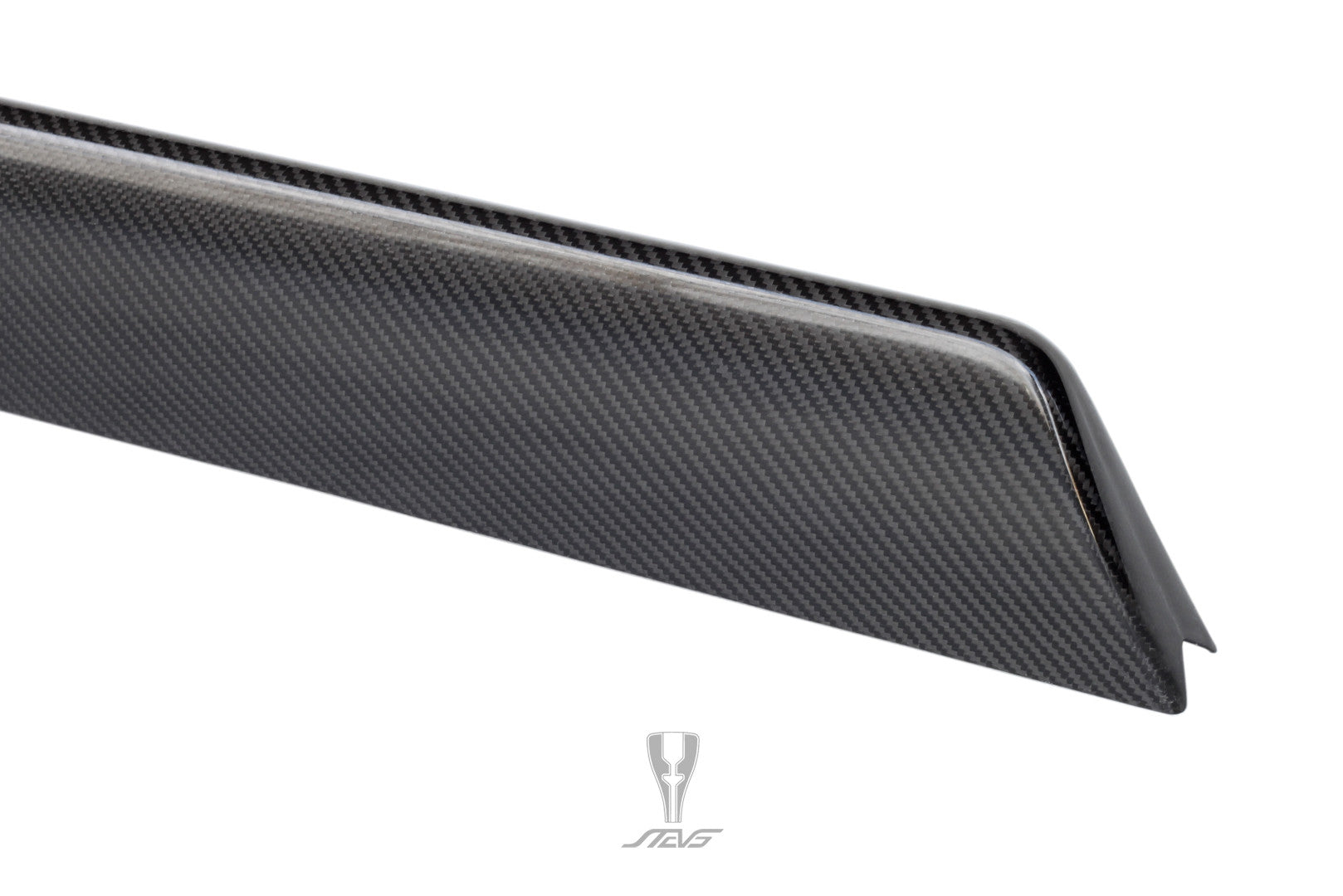STEVS Crown carbon fiber wing extension, rear angle close up view