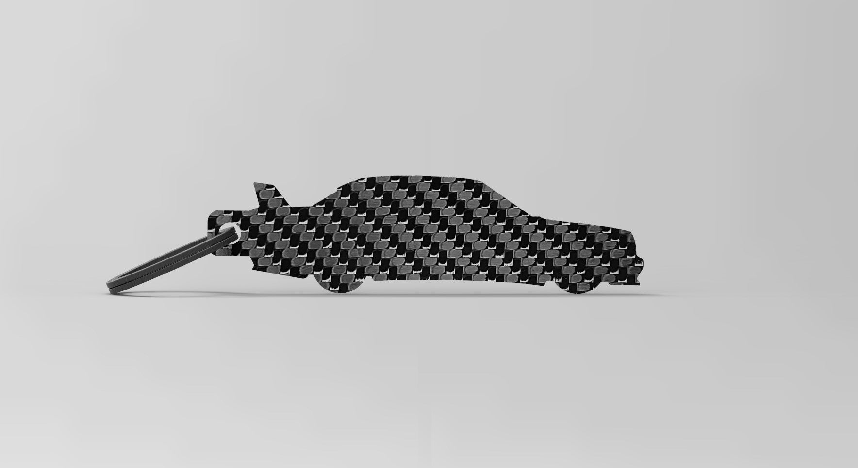 190e Evolution 2 silhouette carbon fiber keychain