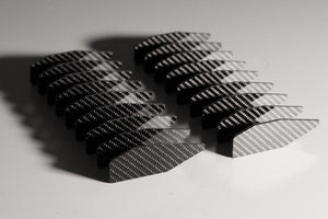CNC carbon fiber fins for a turbofan