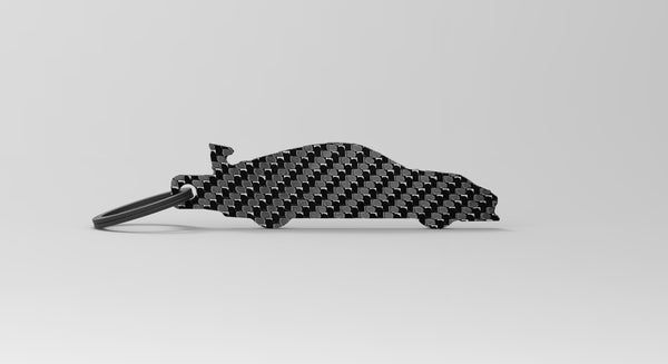GT3RS (991) silhouette carbon fiber keychain