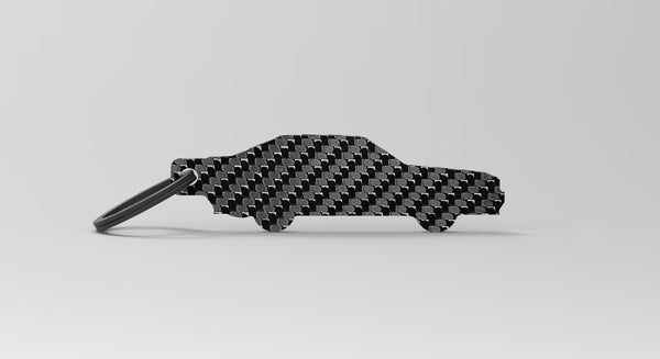 Sport Quattro silhouette carbon fiber keychain